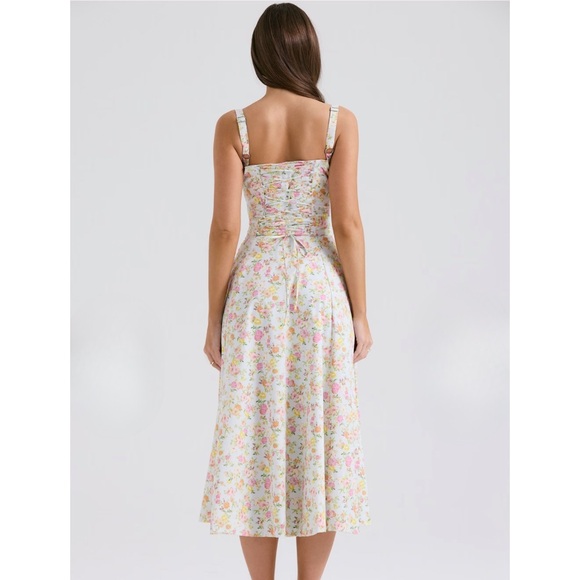 CARMEN Bustier Sundress – Pale Blue Meadow Print – Size L – NWT - Picture 4 of 7